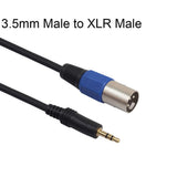 Maxbell Male 3.5mm to XLR Audio Male/Female Cable for HDTV Male to XLR Male 3m