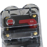 Maxbell CAR STEREO AUDIO CIRCUIT BREAKER FUSE INLINE FOR 12V DC CAR A/V SYSTEM 80A