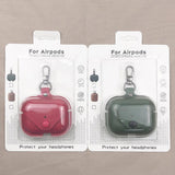 Maxbell Earphone Case PU Leather Protective Case Cover for Airpods Pro Deep Brown