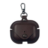 Maxbell Earphone Case PU Leather Protective Case Cover for Airpods Pro Deep Brown