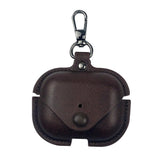 Maxbell Earphone Case PU Leather Protective Case Cover for Airpods Pro Deep Brown