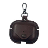 Maxbell Earphone Case PU Leather Protective Case Cover for Airpods Pro Deep Brown