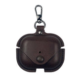 Maxbell Earphone Case PU Leather Protective Case Cover for Airpods Pro Deep Brown