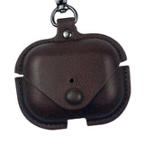 Maxbell Earphone Case PU Leather Protective Case Cover for Airpods Pro Deep Brown