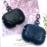 Maxbell Earphone Case PU Leather Protective Case Cover for Airpods Pro Deep Blue