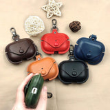 Maxbell Earphone Case PU Leather Protective Case Cover for Airpods Pro Deep Blue
