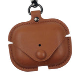 Maxbell Earphone Case PU Leather Protective Case Cover for Airpods Pro Brown