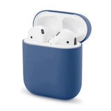 Maxbell Headphones Case Dustproof Soft Silicone for Apple AirPods  Dark Blue