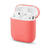 Maxbell Headphones Case Dustproof Soft Silicone for Apple AirPods  Light Red