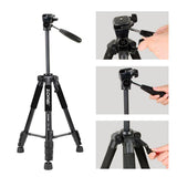 Maxbell Set of 1 Professional Portable Travel Aluminum Tripod Pan for SLR DSLR Black