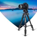 Maxbell Set of 1 Professional Portable Travel Aluminum Tripod Pan for SLR DSLR Black