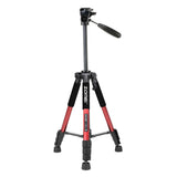 Maxbell Set of 1 Professional Portable Travel Aluminum Tripod Pan for SLR DSLR Red
