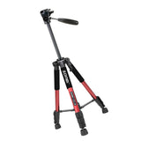 Maxbell Set of 1 Professional Portable Travel Aluminum Tripod Pan for SLR DSLR Red