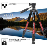 Maxbell Set of 1 Professional Portable Travel Aluminum Tripod Pan for SLR DSLR Red