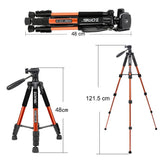 Maxbell Set of 1 Professional Portable Travel Aluminum Tripod Pan for SLR DSLR Orange