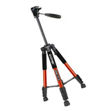 Maxbell Set of 1 Professional Portable Travel Aluminum Tripod Pan for SLR DSLR Orange
