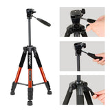 Maxbell Set of 1 Professional Portable Travel Aluminum Tripod Pan for SLR DSLR Orange