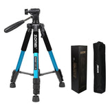 Maxbell Set of 1 Professional Portable Travel Aluminum Tripod Pan for SLR DSLR Blue