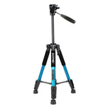 Maxbell Set of 1 Professional Portable Travel Aluminum Tripod Pan for SLR DSLR Blue