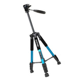 Maxbell Set of 1 Professional Portable Travel Aluminum Tripod Pan for SLR DSLR Blue