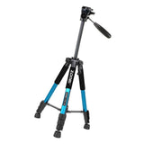 Maxbell Set of 1 Professional Portable Travel Aluminum Tripod Pan for SLR DSLR Blue