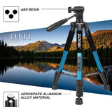 Maxbell Set of 1 Professional Portable Travel Aluminum Tripod Pan for SLR DSLR Blue