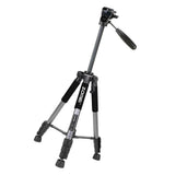 Maxbell Set of 1 Professional Portable Travel Aluminum Tripod Pan for SLR DSLR Silver