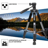 Maxbell Set of 1 Professional Portable Travel Aluminum Tripod Pan for SLR DSLR Silver