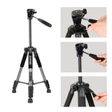 Maxbell Set of 1 Professional Portable Travel Aluminum Tripod Pan for SLR DSLR Silver