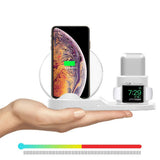 Maxbell 3 in1 10W Wireless Fast Charging Dock Cradle for iPhone / Apple Watch Black