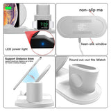 Maxbell 3 in1 10W Wireless Fast Charging Dock Cradle for iPhone / Apple Watch Black