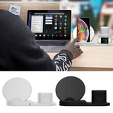 Maxbell 3 in1 10W Wireless Fast Charging Dock Cradle for iPhone / Apple Watch Black