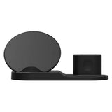 Maxbell 3 in1 10W Wireless Fast Charging Dock Cradle for iPhone / Apple Watch Black
