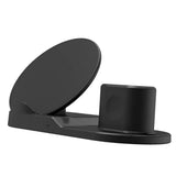 Maxbell 3 in1 10W Wireless Fast Charging Dock Cradle for iPhone / Apple Watch Black
