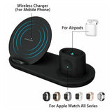 Maxbell 3 in1 10W Wireless Fast Charging Dock Cradle for iPhone / Apple Watch White