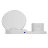 Maxbell 3 in1 10W Wireless Fast Charging Dock Cradle for iPhone / Apple Watch White