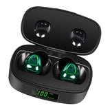 Maxbell Bluetooth Earbuds Wireless Earphones Noise Reducing with LED Display Green