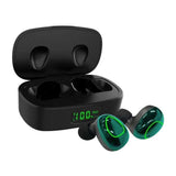 Maxbell Bluetooth Earbuds Wireless Earphones Noise Reducing with LED Display Green