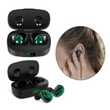 Maxbell Bluetooth Earbuds Wireless Earphones Noise Reducing with LED Display Green
