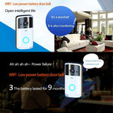 Maxbell HD Wifi Anti-theft Video Doorbell Wire-Free Security APP-Control Bell Silver