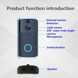 Maxbell HD Wifi Anti-theft Video Doorbell Wire-Free Security APP-Control Bell Silver