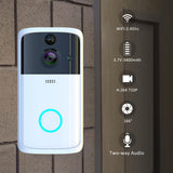 Maxbell HD Wifi Anti-theft Video Doorbell Wire-Free Security APP-Control Bell Silver