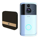 Maxbell Silver Wireless Video Doorbell Wire-Free Night Vision Camera w/Chime US-plug