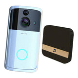 Maxbell Silver Wireless Video Doorbell Wire-Free Night Vision Camera w/Chime US-plug