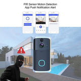 Maxbell Silver Wireless Video Doorbell Wire-Free Night Vision Camera w/Chime AU-plug