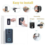 Maxbell Silver Wireless Video Doorbell Wire-Free Night Vision Camera w/Chime AU-plug