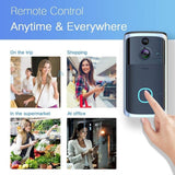 Maxbell FHD Wifi Anti-Theft Video Doorbell Wire-Free Security APP-Control Bell Black