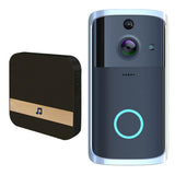 Maxbell Black Wireless Video Doorbell Wire-Free Night Vision Camera w/Chime UK-plug