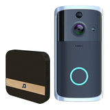 Maxbell Black Wireless Video Doorbell Wire-Free Night Vision Camera w/Chime UK-plug