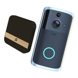 Maxbell Black Wireless Video Doorbell Wire-Free Night Vision Camera w/Chime UK-plug